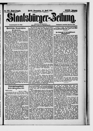 Staatsbürger-Zeitung on Apr 19, 1900
