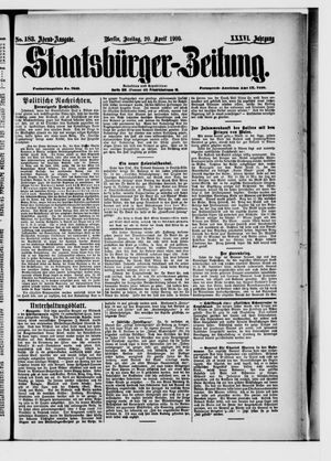 Staatsbürger-Zeitung vom 20.04.1900