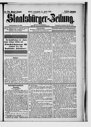 Staatsbürger-Zeitung on Apr 21, 1900