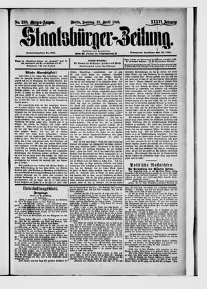 Staatsbürger-Zeitung on Apr 29, 1900