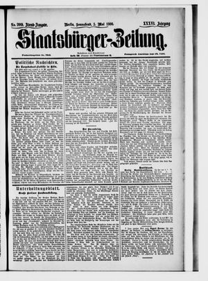 Staatsbürger-Zeitung on May 5, 1900