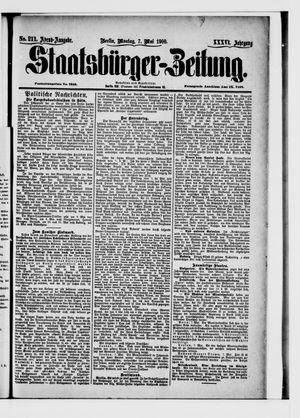 Staatsbürger-Zeitung on May 7, 1900
