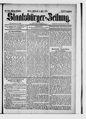 Staatsbürger-Zeitung on May 9, 1900
