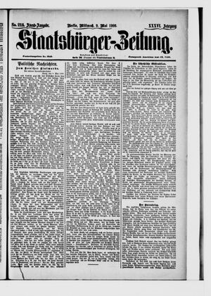 Staatsbürger-Zeitung on May 9, 1900