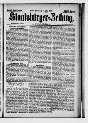 Staatsbürger-Zeitung vom 10.05.1900