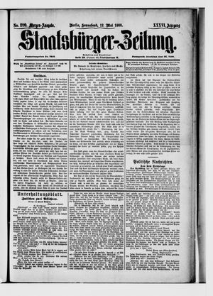 Staatsbürger-Zeitung vom 12.05.1900
