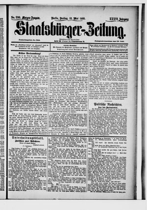 Staatsbürger-Zeitung vom 18.05.1900