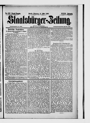 Staatsbürger-Zeitung on May 22, 1900