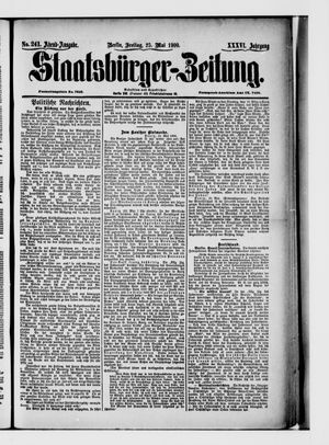 Staatsbürger-Zeitung on May 25, 1900