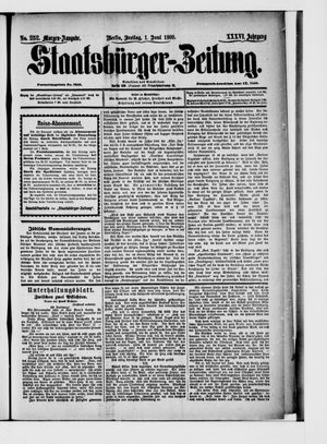 Staatsbürger-Zeitung on Jun 1, 1900