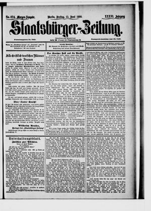 Staatsbürger-Zeitung vom 15.06.1900