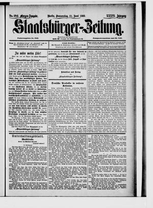 Staatsbürger-Zeitung vom 21.06.1900
