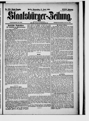 Staatsbürger-Zeitung vom 21.06.1900