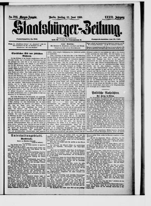 Staatsbürger-Zeitung vom 22.06.1900