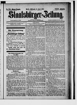Staatsbürger-Zeitung vom 27.06.1900