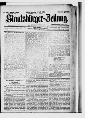 Staatsbürger-Zeitung on Jul 1, 1900