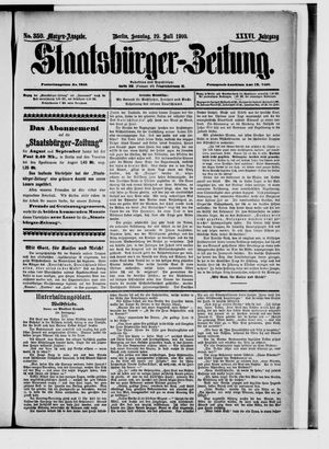Staatsbürger-Zeitung vom 29.07.1900