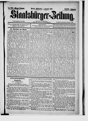 Staatsbürger-Zeitung vom 01.08.1900