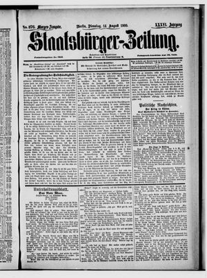 Staatsbürger-Zeitung vom 14.08.1900