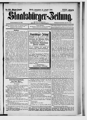 Staatsbürger-Zeitung vom 25.08.1900