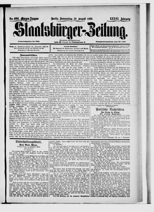 Staatsbürger-Zeitung vom 30.08.1900