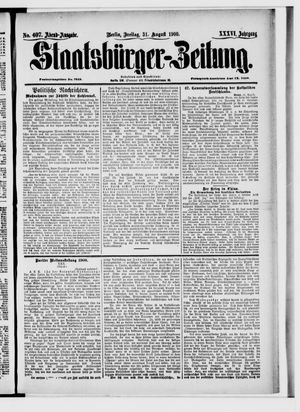 Staatsbürger-Zeitung vom 31.08.1900