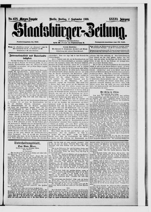 Staatsbürger-Zeitung vom 07.09.1900