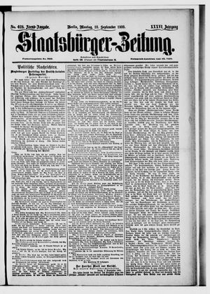 Staatsbürger-Zeitung vom 10.09.1900