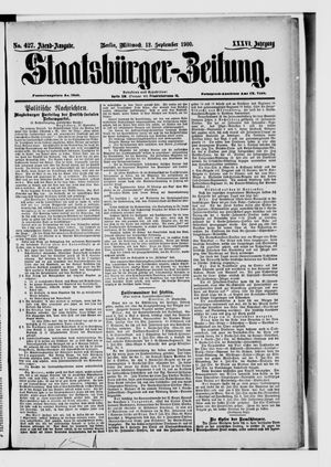 Staatsbürger-Zeitung vom 12.09.1900