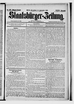 Staatsbürger-Zeitung vom 15.09.1900