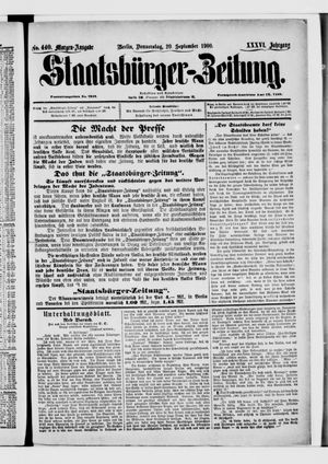 Staatsbürger-Zeitung vom 20.09.1900