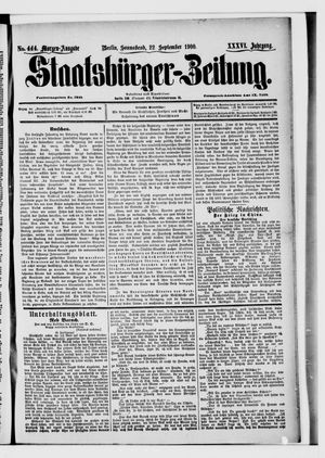 Staatsbürger-Zeitung vom 22.09.1900