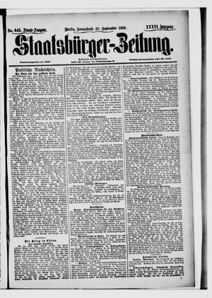 Staatsbürger-Zeitung vom 22.09.1900