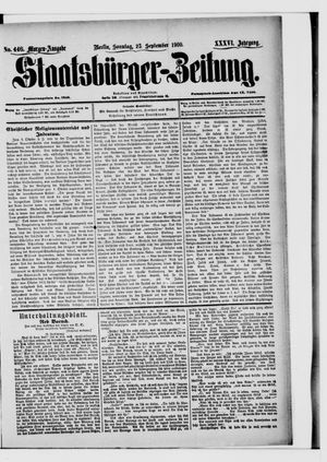 Staatsbürger-Zeitung vom 23.09.1900