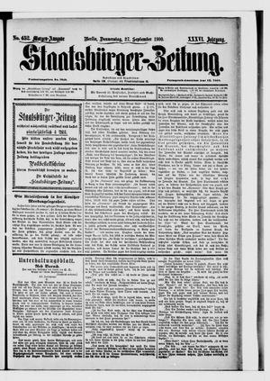 Staatsbürger-Zeitung vom 27.09.1900