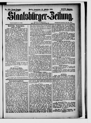 Staatsbürger-Zeitung vom 20.10.1900