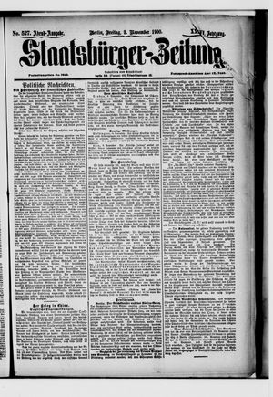 Staatsbürger-Zeitung vom 09.11.1900