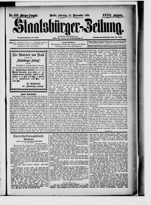 Staatsbürger-Zeitung vom 25.11.1900