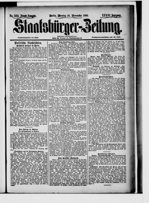 Staatsbürger-Zeitung vom 26.11.1900