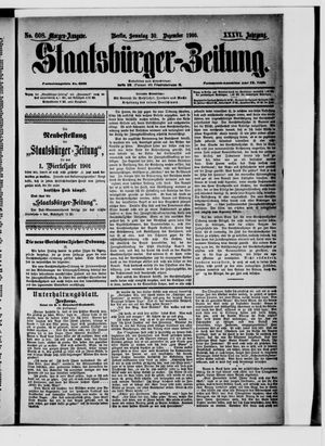Staatsbürger-Zeitung vom 30.12.1900
