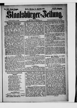 Staatsbürger-Zeitung vom 31.12.1900