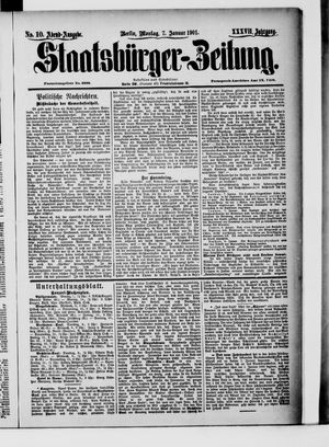 Staatsbürger-Zeitung vom 07.01.1901