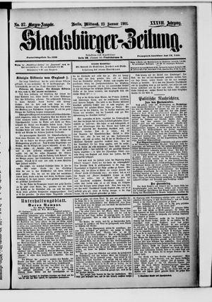 Staatsbürger-Zeitung vom 23.01.1901