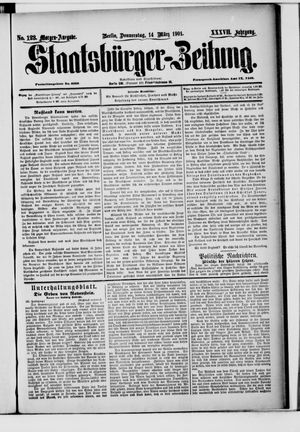 Staatsbürger-Zeitung vom 14.03.1901