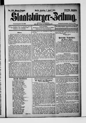 Staatsbürger-Zeitung vom 07.04.1901