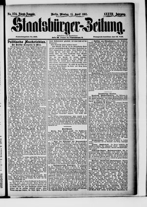Staatsbürger-Zeitung vom 15.04.1901