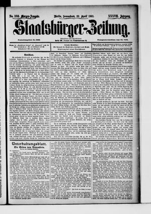 Staatsbürger-Zeitung vom 20.04.1901
