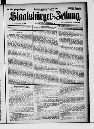 Staatsbürger-Zeitung on Apr 27, 1901