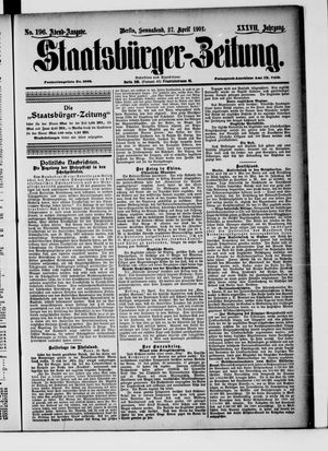 Staatsbürger-Zeitung on Apr 27, 1901