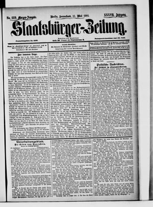 Staatsbürger-Zeitung vom 11.05.1901